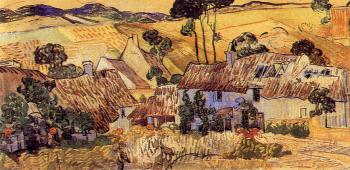 Vincent Van Gogh : Group of Houses Seen against a Hill